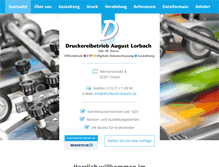 Tablet Screenshot of druckerei-lorbach.de